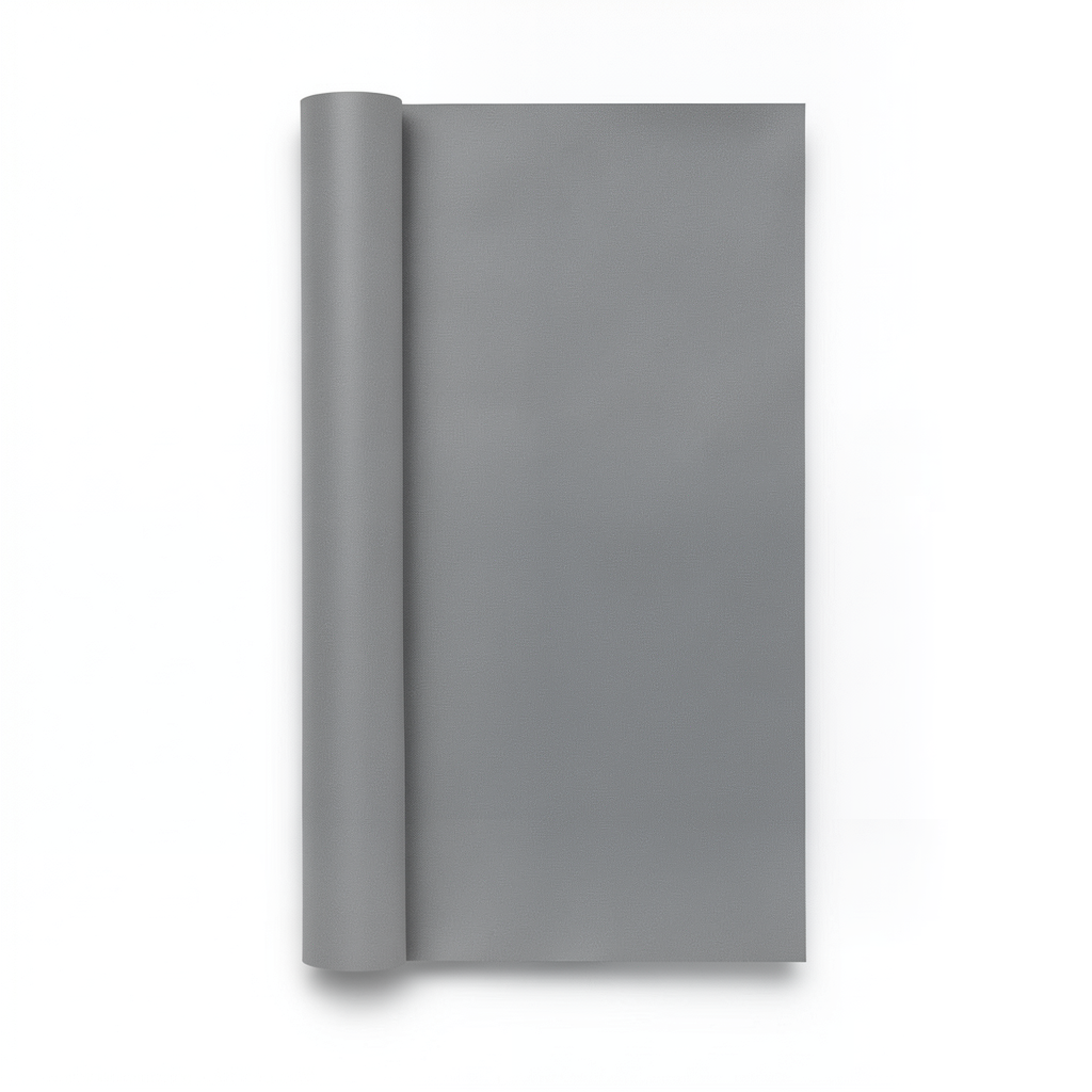 Plain Vinyl Wall Covering Length 15.6m Width 106cm Gray