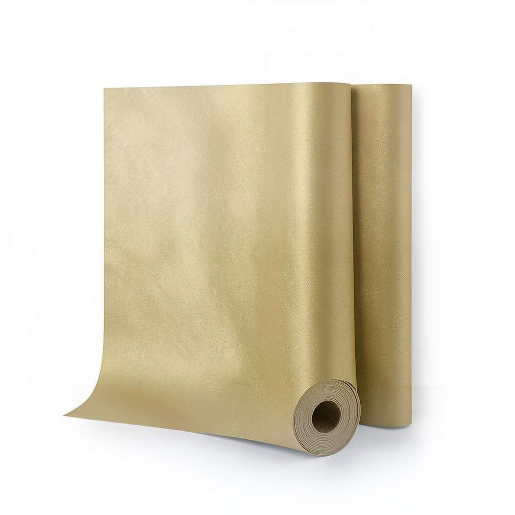 Plain Vinyl Wallpaper 15.6m x 106cm Gold Color
