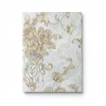 Italian Patterned Wallpaper, Size 10m×1.06m, Light Gray Color, Model 84006