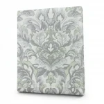 Leaf Patterned Wallpaper, Length 15.6 meters, Width 106 cm, Faint and dark gray color with light green 