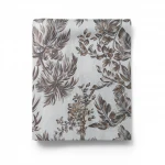 Leaf Patterned Wallpaper, Length 15.6 meters, Width 106 cm, Dark and pale brown Light gray Color