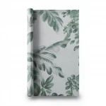 Tree Patterned Wallpaper, Size 15.6m×106cm, Light gray color with woody green 