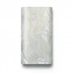 Leaf Patterned Wallpaper, Length 15.6 meters, Width 106 cm, Light grey, faint gold color 