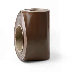 Plain Vinyl Wallpaper 15.6m x 106cm Shiny Brown