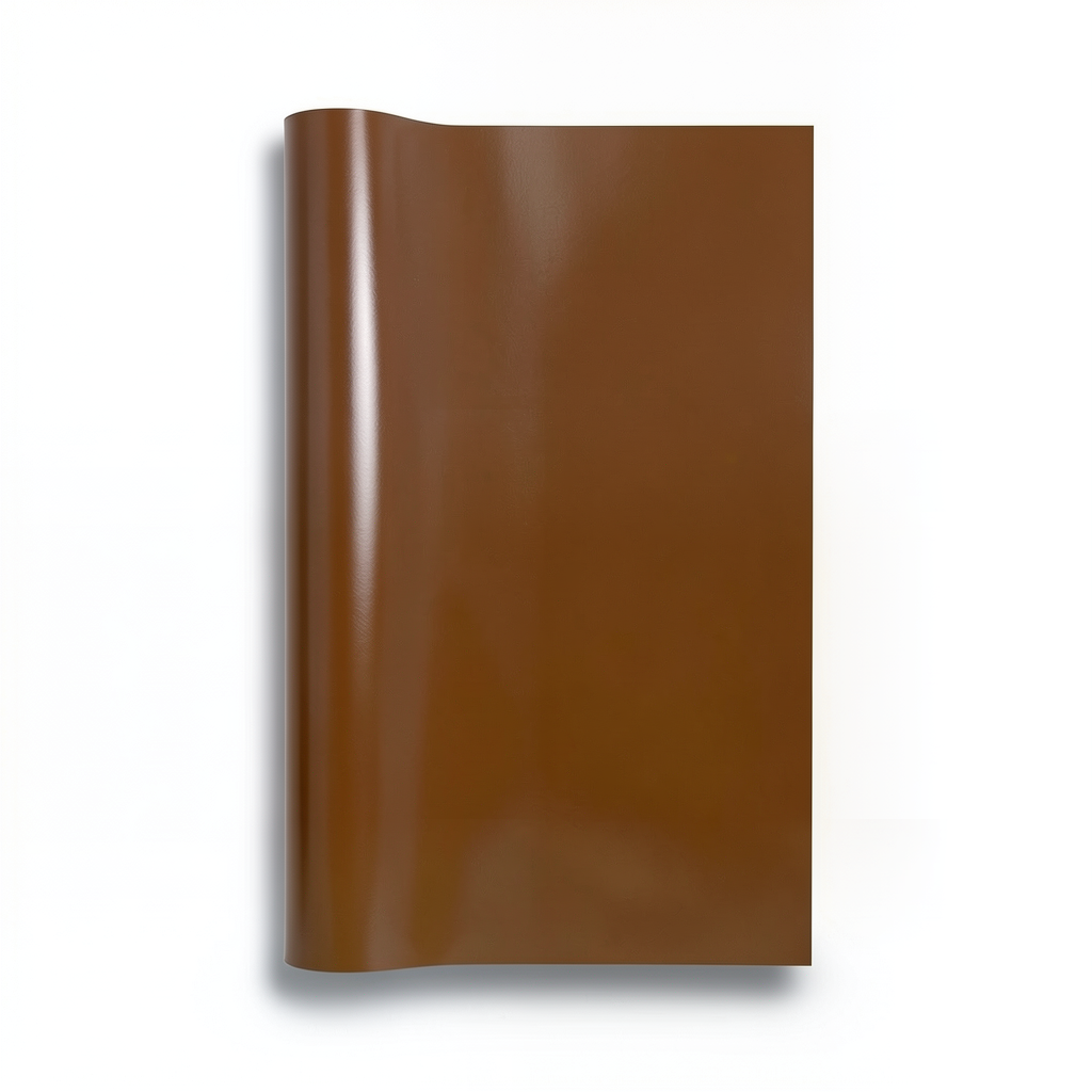 Plain Vinyl Wallpaper 15.6m x 106cm Shiny Brown