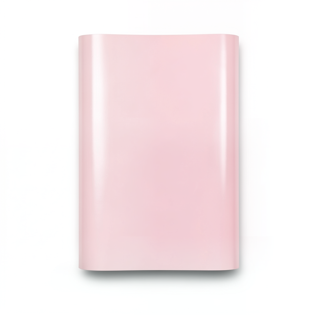 Plain Vinyl Wallpaper 15.6m x 106cm Shiny Light Pink