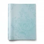 Wallpaper, Tree-Patterned Design, Cyan Silver Cadet Color, Size 15.6m×106cm, Model 1140-2