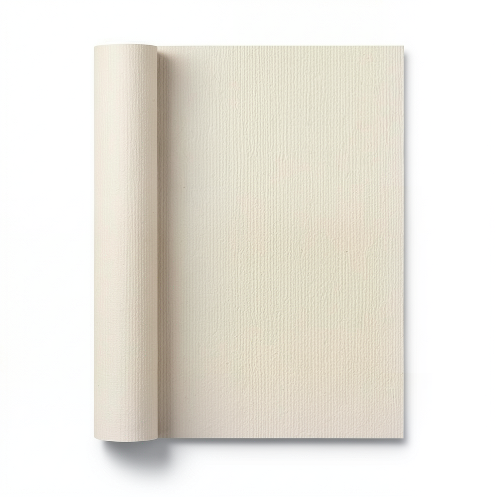 Plain Vinyl Wallpaper 15.6m x 106cm Light Beige
