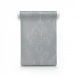 Wallpaper, Tree-Patterned Design, Cadet Grey Color, Size 15.6m×106cm