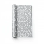 Leaf-Patterned wallpaper, vinyl cover, length 15.6 m, width 106 cm, gray color