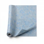 Pattrened Wall Cover, Gray with Blue Color, Size 10m×1.06m, Model 5506 