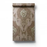 Italian Wall Covering Size 10m×1.06m, Brown Color, Model 85052
