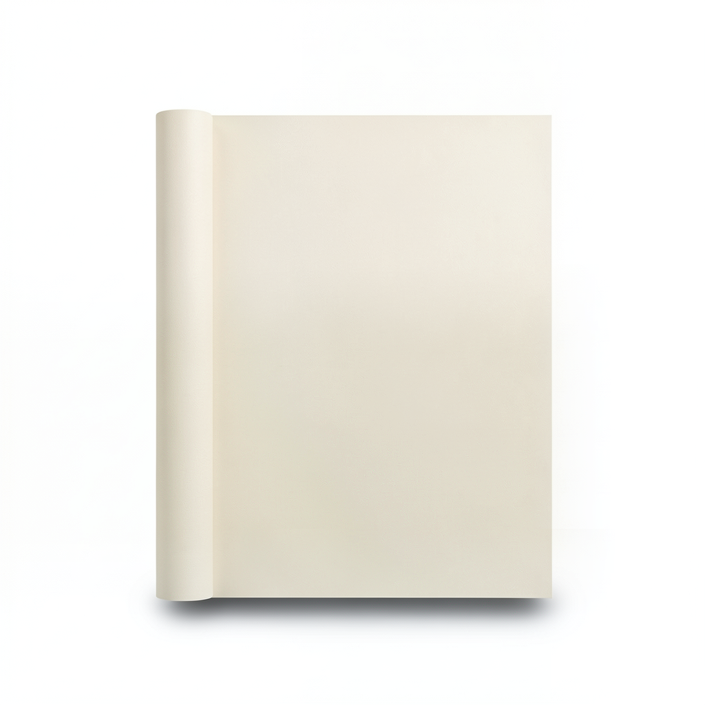 Plain Vinyl Wallpaper 15.6m x 106cm, Beige Vanilla
