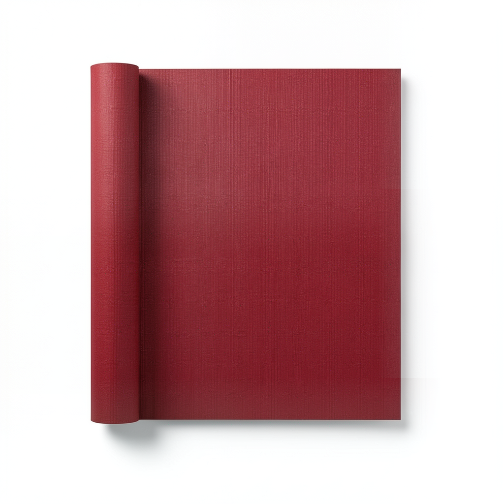 Plain Vinyl Wallpaper Length 15.6m Width 106cm Tuscan Arctic Red
