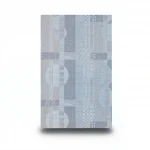 Patterned Wall Covering, Gray on blue Color, Length 10m, Width 1.06m, Model 5837  
