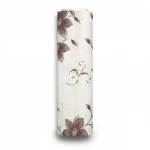 Floral Wall Decoration, Length 10 meters, Width 53 cm, brown on white and beige Color