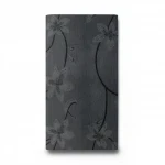 Floral Wall Covering, Length 10 meters, Width 53 cm, black on dark gray Color