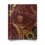 Wallpaper, Floral Design, Golden with dark red Color, Size 10m×53cm