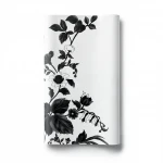 Wallpaper, Floral Design, Black and white Color, Size 10m×53cm