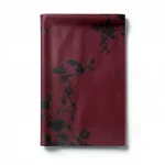 Wallpaper, Floral Design, Dark red and black Color, Size 10m×53cm