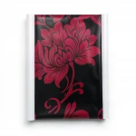 Wallpaper, Floral Design, Black and red Color, Size 10m×53cm