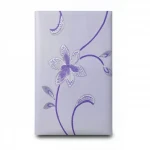 Wallpaper, Floral Design, Purple and grey Color, Size 10m×53cm