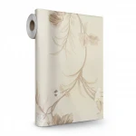 Wallpaper, Floral Design, beige Color, Size 10m×53cm