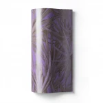 Tree-Patterned Wallpaper, Vinyl Sheath, Length 15.6m, Width 106cm, Purple brown 