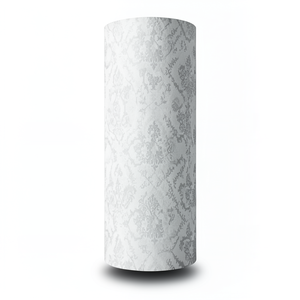 Patterned Wallpaper 15.6m×106cm Light Gray Color