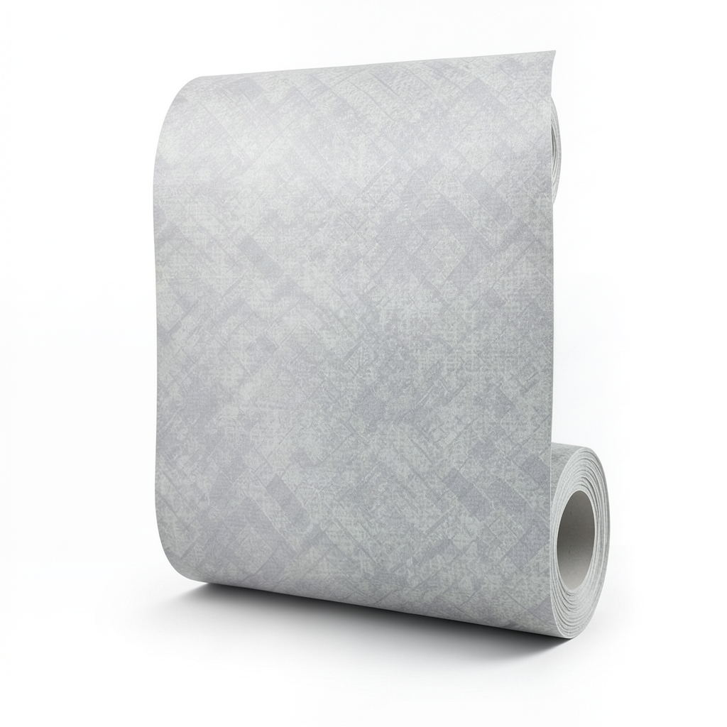 Patterned Wallpaper 15.6m×106cm Gray Color