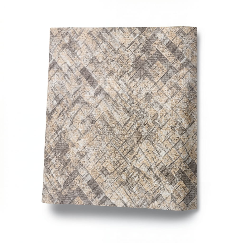 Patterned Wallpaper 15.6m×106cm Beige with Brown Color