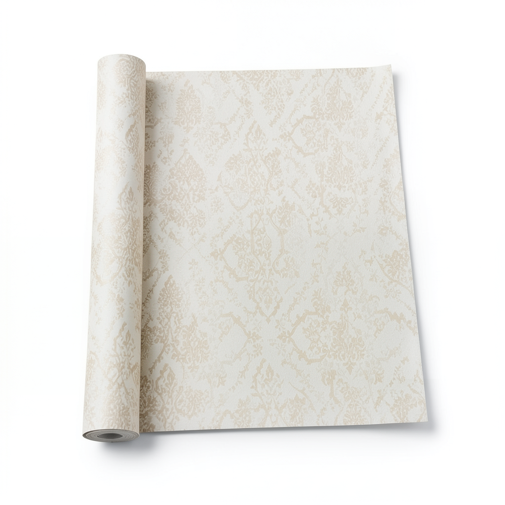 Patterned Wallpaper 15.6m Length, 106cm Width, Beige Color