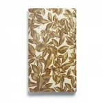 Tree-Patterned Wallpaper, Vinyl Sheath, Length 15.6m, Width 106cm, Beige with brown and golden color