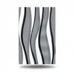 Wallpaper, Striped Design, Black and white with grey Color, Size 10m×53cm