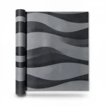 Wallpaper, Striped Design, Black and grey Color, Size 10m×53cm