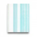 Wallpaper, Striped Design, White with cyan and light green Color, Size 10m×53cm