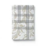Patterned Wallpaper 15.6m×100cm Beige Plaid Gray White