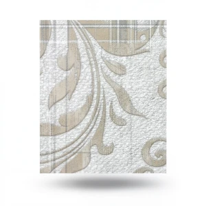 Patterned Wallpaper 15.6m×100cm Beige Plaid Gray White