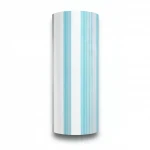 Wallpaper, Striped Design, Cyan and white with silver Color, Size 10m×53cm 