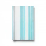 Wallpaper, Striped Design, Cyan and white with silver Color, Size 10m×53cm 