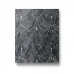 Italian Wall Covering Gray with Black Color, Length 10m, Width 1.06m, Model 85084