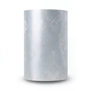 ورق جدران فينيل تصميم نقشات 15.6 م × 106 سم فضي