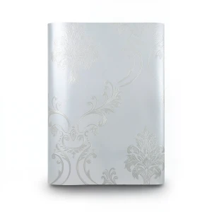 Vinyl Wallpaper Patterned Design 15.6m × 106 cm Silver