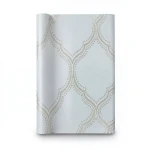 Vinyl Wallpaper Patterned Design 15.6m×106cm Silver Brown