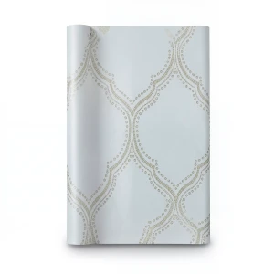 Vinyl Wallpaper Patterned Design 15.6m×106cm Silver Brown