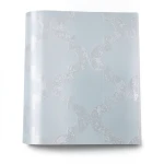 ورق جدران فينيل نقشات مقاس 15.6 م×106 سم لون فضي ورمادي