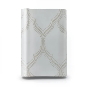 Vinyl Wallpaper Patterned Design 15.6m×106cm Silver Brown
