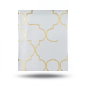 Vinyl Wallpaper Patterned Design 15.6m × 106 cm Gold with Silver