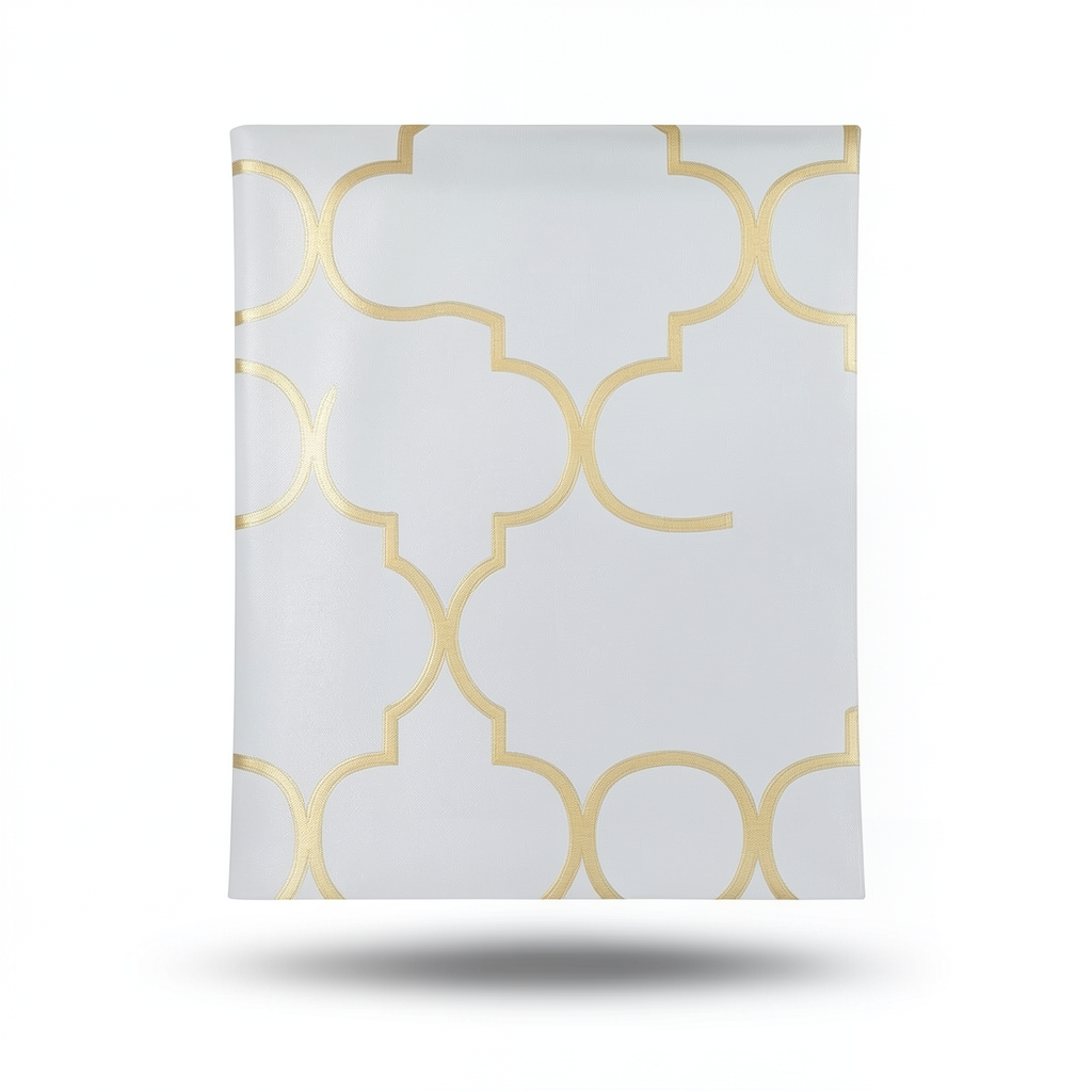 Vinyl Wallpaper Patterned Design 15.6m × 106 cm Gold with Silver