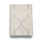 Vinyl Wallpaper Patterned Design 15.6m×106cm Light Brown Silver
